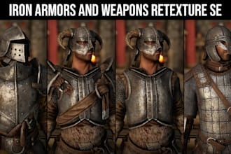 make custom skyrim se armor, weapons, characters, environments and 3d mods