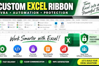 create a custom excel vba ribbon and automate your workbook