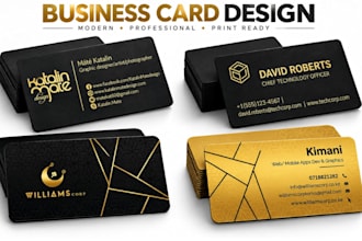 design a luxury gold foil business card with print ready files