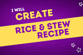 write rice and stew recipe