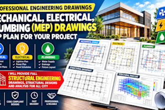 provide mechanical, electrical, plumbing engineering drawings, mep plan