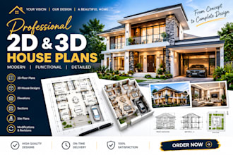 create professional 2d and 3d house plans