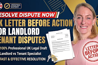 write a UK letter before action for landlord tenant disputes