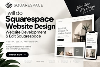do squarespace website design, squarespace website development, edit squarespace