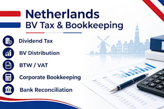 handle netherlands dividend tax, bv distribution, btw and corporate bookkeeping