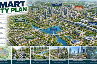 create smart city planning layouts urban development concept plans
