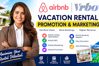 promote your airbnb listing with marketing, SEO and vrbo promotion for bookings