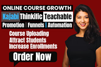 set up your teachable online course kajabi, thinkific and course uploading