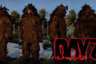 make custom clothing, weapons, gears and skins for your dayz server