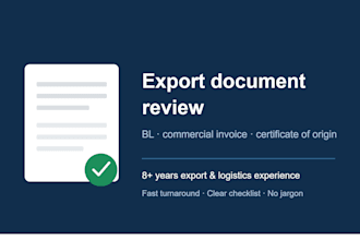 review and correct your export documents