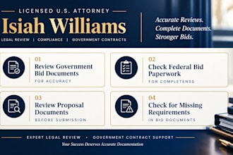 be your attorney to review your bid to help prevent proposal rejection