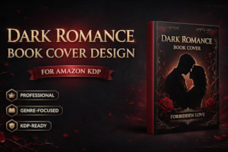 design a dark romance book cover for amazon kdp