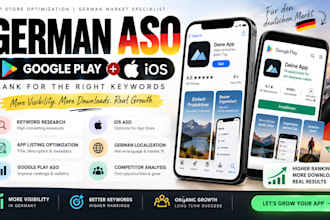 german google play aso app listing keywords description ios apple ads campaign