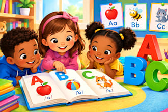 illustrate preschool alphabet phonics and early learning books
