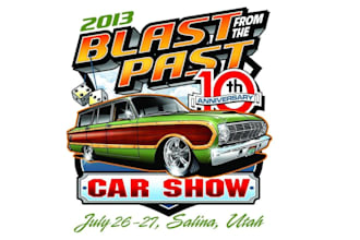 craft a custom vintage racing car logo and vector illustration