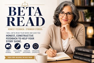 beta read fiction, nonfiction, fantasy, romance beta reader, honest feedback