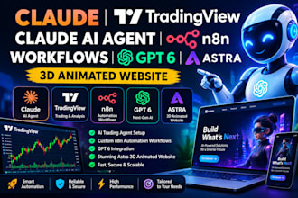 claude tradingview claude ai agent n8n workflows gpt 6 astra 3d animated website