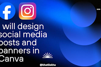 design social media posts and banners on canva