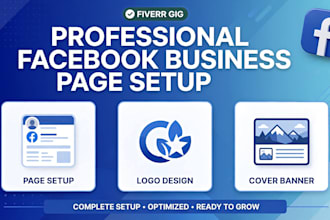 setup fb business page with logo and cover design
