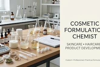 be your cosmetic chemist for skincare haircare formulation