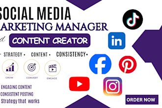be your socail media marketing manager and content creator
