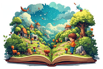 children book illustrations and children book cover