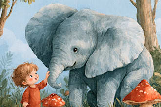 watercolor children storybook illustration