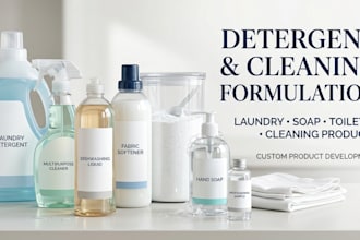 develop detergent laundry soap toiletry cleaning products