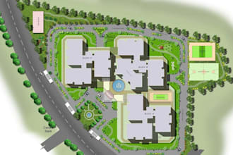 create professional architectural site plans, masters plans and boards