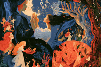 draw fairy tale illustrations for book stories