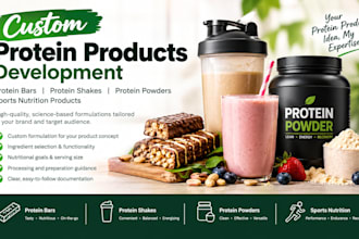 develop custom protein bars, shakes, powders and sports nutrition products