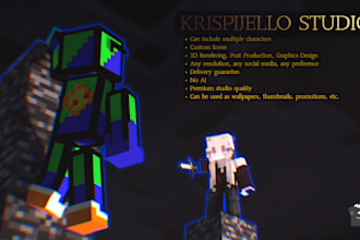 make 3d minecraft renders, thumbnails, images and skins
