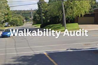 write a walkability audit and urban design review for your street