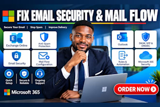 fix email security mail flow spf dkim dmarc mx cutover migration exchange online