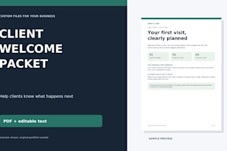 create a client welcome packet PDF for your service business