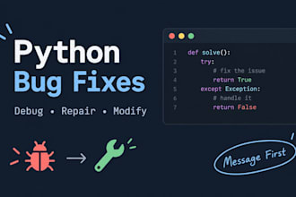 debug fix or modify your python