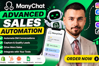 build advanced manychat sales automation and funnels