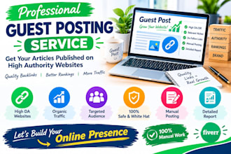 provide high quality guest post outreach and backlinks