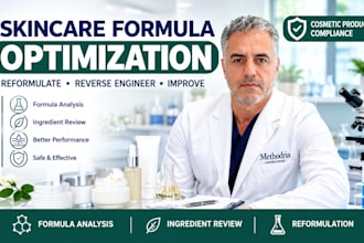 optimize, reformulate and reverse engineer your skincare product formula