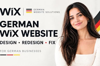 build german wix website design, wix website redesign german website development