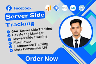 setup ga4 server side tracking,conversion API,e commerce tracking,pixel via GTM