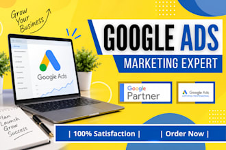 setup and manage google ads, adwords campaign as your ads manager