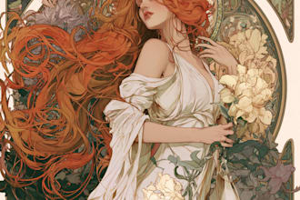 do illustrations in art nouveau style