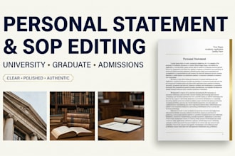 edit personal statement, statement of purpose and university application essay