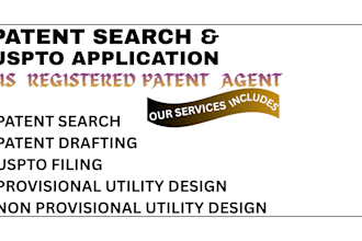 do search draft and patent application as a registered patent agent