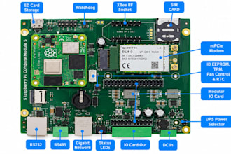 design respberry pi cm4 cm5 industrial carrier board for custom io