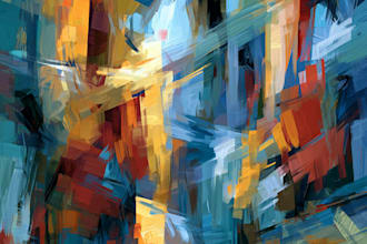 create abstract geometric digital art