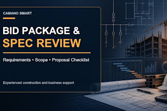 review construction specifications and build a bid requirements checklist