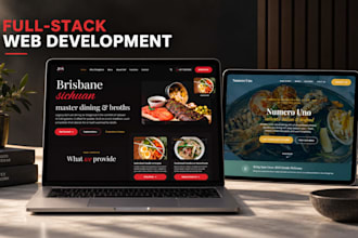 design a modern restaurant website with online menu and booking