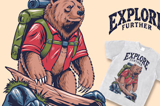 create vintage tshirt, badge, logo design